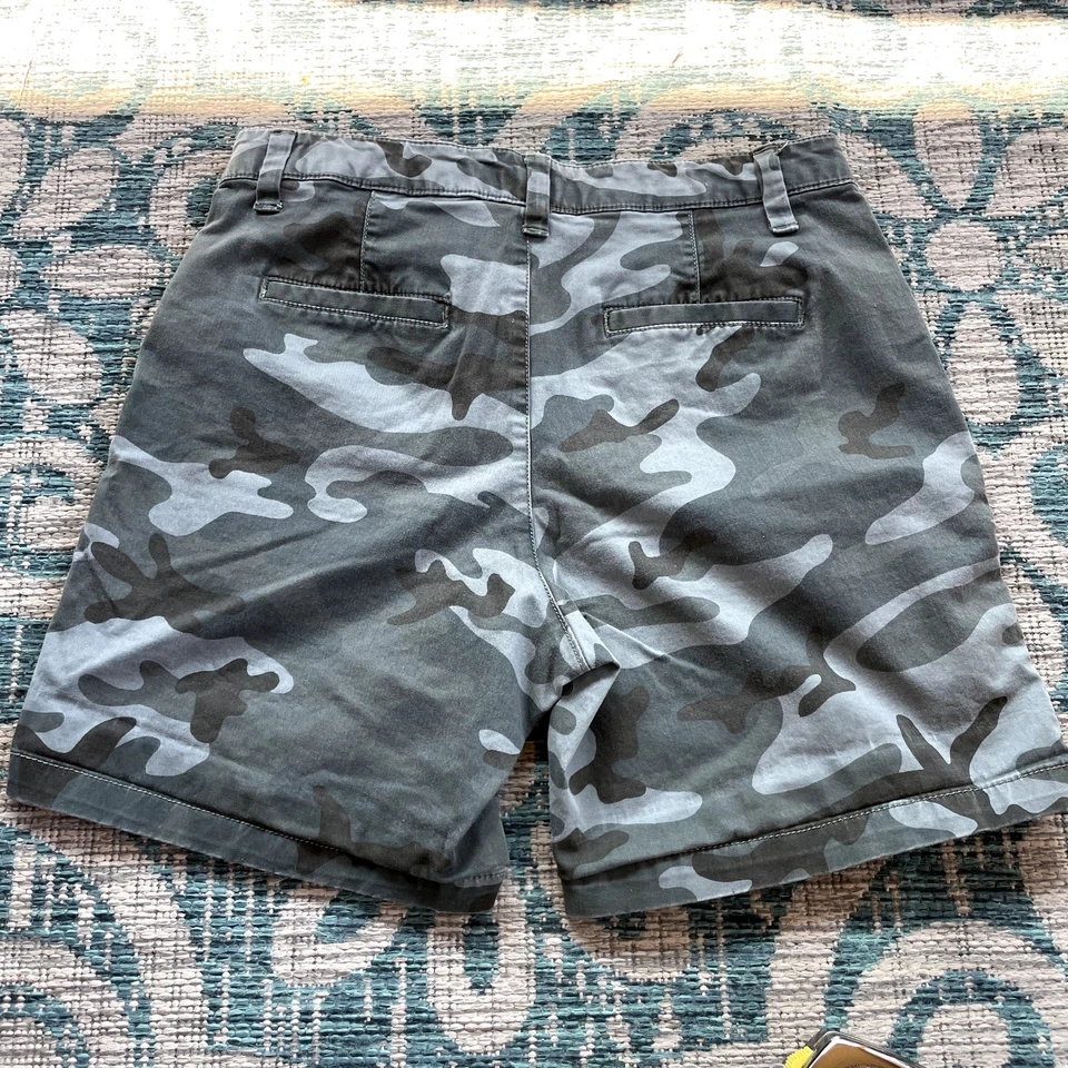 Pantalones Cortos Carga GAP Para Mujer Camuflaje Puños Gris Negro Verde - Talla 2 Foto 3 de 4