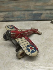 Marx Toys US Army Fighter 712 Tin Airplane