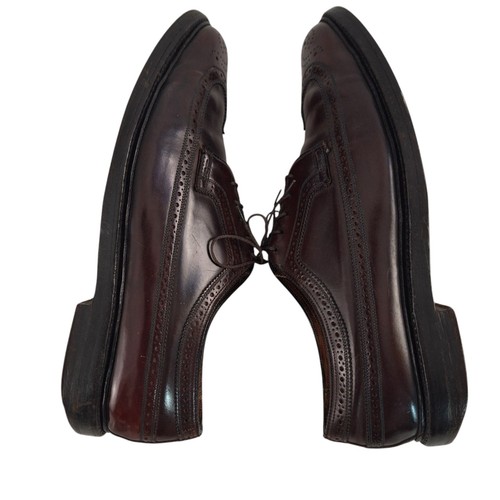 Florsheim Shoes Mens 10 D Imperial Shell Cordovan 93605 Brogue Brown USED - Picture 12 of 18