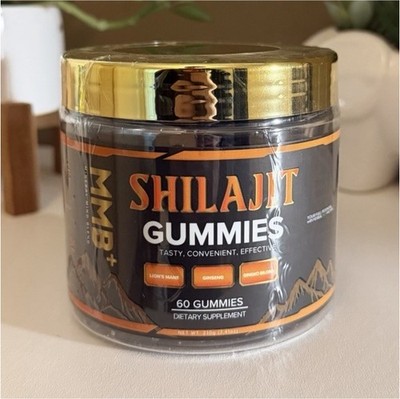 MMB+ Shilajit Lion's Mane Ginseng Gummies Dietary Supplement 60 Count