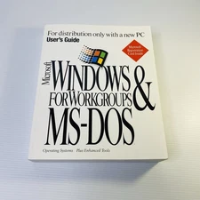 Microsoft Windows for Workgroups & MS-DOS Operating Systems User Guide Book Only