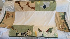 KidsLine Zanzibar Baby Nursery Crib Skirt Dust Ruffle Jungle Safari Animals