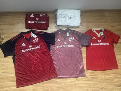 Adidas Munster Rugby Jersey, Bank Of Ireland, 9 Sztuk Nowe Z Metkami