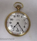 ANTIQUE ILLINOIS CAPITOL GRADE 305 DOUBLE ROLLER POCKET WATCH MONTGOMERY DIAL