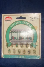 MODEL POWER N 12 CHARACTERS FIGURES SEATED 1336 ELECTRIC TRAIN NEW