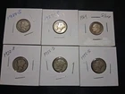 6 Silver Dimes. 20P, 29S, 27P, 2 35S & 64P.  album fillers free shipping