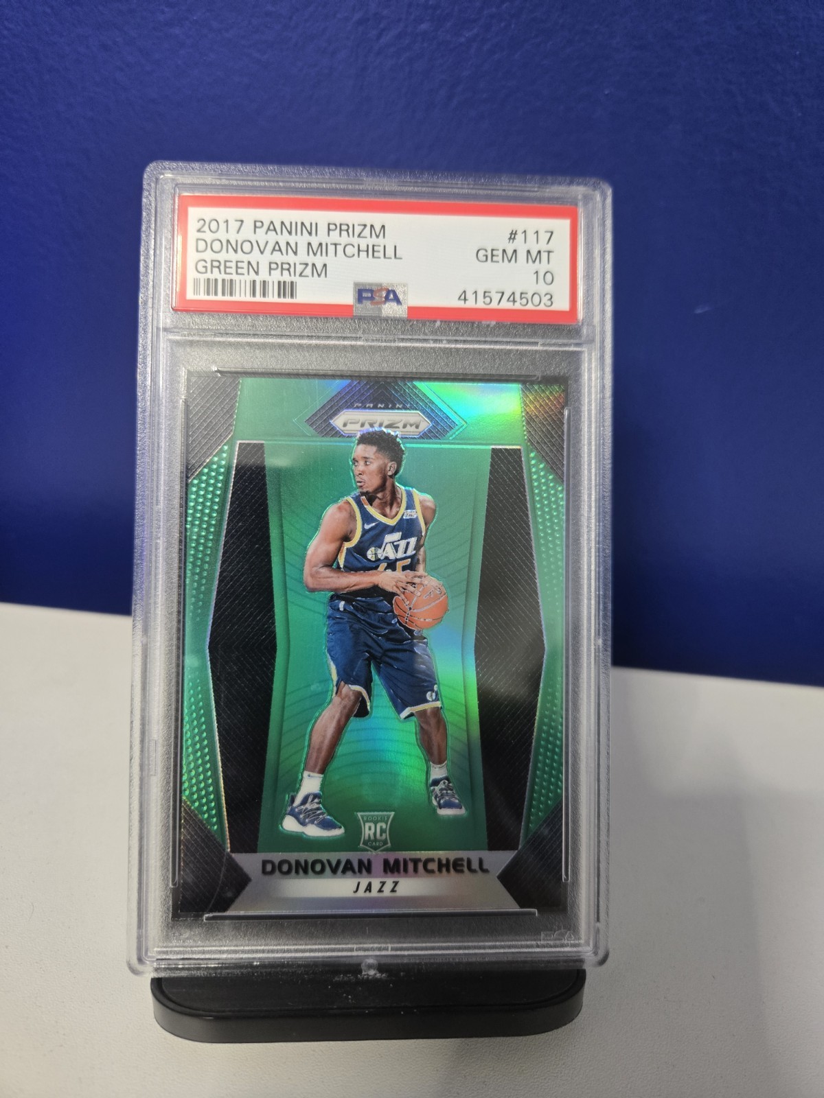 2017 Panini Prizm Green Prizm Donovan Mitchell PSA 10 GEM MINT