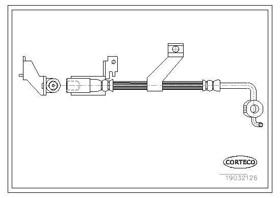 Corteco Bremsschlauch Links, Vorderachse Links FüR Ford-image