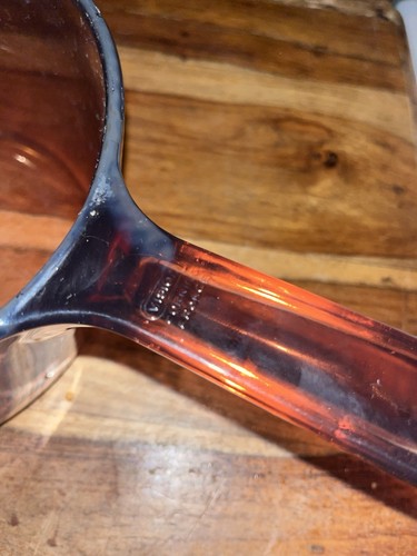 VISION CORNING FRANCE GLASS 18cm Saucepan / Milk Pan Amber Smoked Vintage - Picture 4 of 5