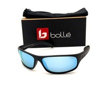 BOLLE ANACONDA Matte Black / Sky Blue Polarized 64mm Sunglasses
