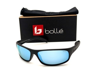BOLLE ANACONDA Matte Black  /  Sky  Blue Polarized  64mm Sunglasses