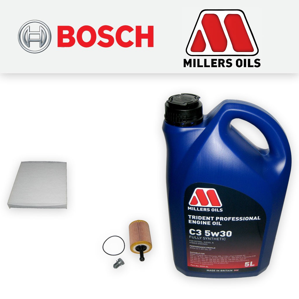 SERVICE KIT for SKODA ROOMSTER (5J) 1.9 TDI OIL CABIN FILTER +5w30 OIL 2006-2010