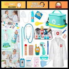 Kids Doctor Kit - 34 Pcs Pretend Playset with Medical Bag  Stethoscope - Role P