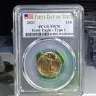 2021 $10 1/4oz Gold American Eagle Type 1 First Strike PCGS MS70 *RARE