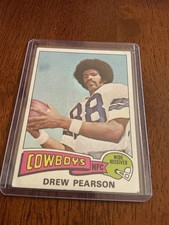 1975 Topps Rookie card # 65 Drew Pearson. rookie card picture