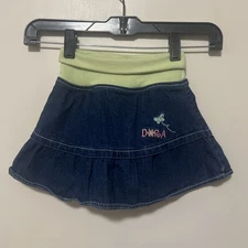 Dora 2005 Embroidered Denim Skirt Nick Jr Girls 24 Month Dora The Explorer Y2K