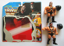 VINTAGE 1990 WWF HASBRO DEMOLITION CRUSH SMASH COMPLETE 2 FIGURE SET WITH MASKS