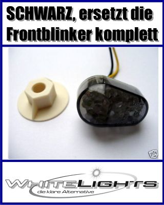 Black Smoked LED Indicator Panel Signals For Yamaha R1 RN09 RN12 - WhiteLights Brand WLB-271-L-S