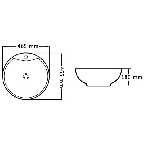 Modern Bathroom Ceramic Sink Basin Washing Bowl with Overflow Hole Round Toilet - Picture 89 of 95