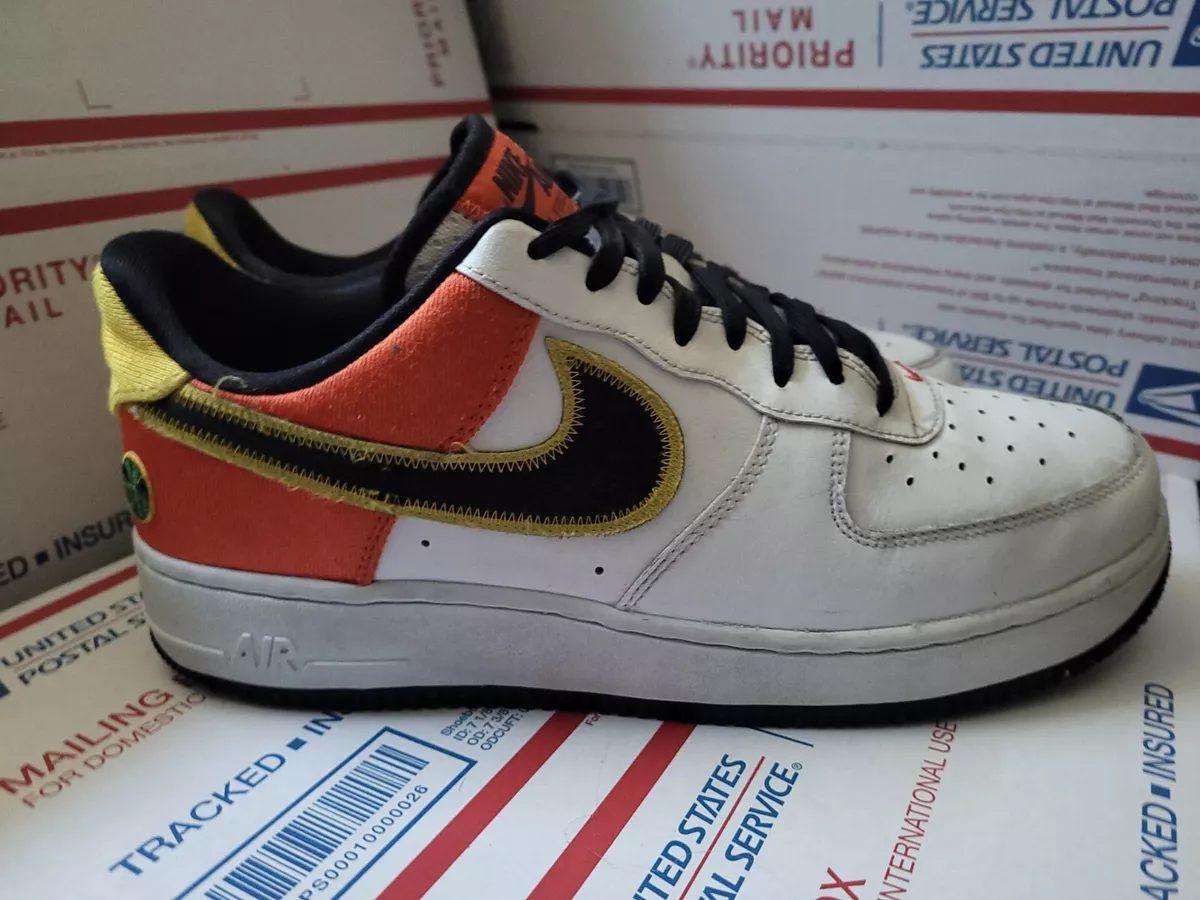 Air force white black hotsell orange