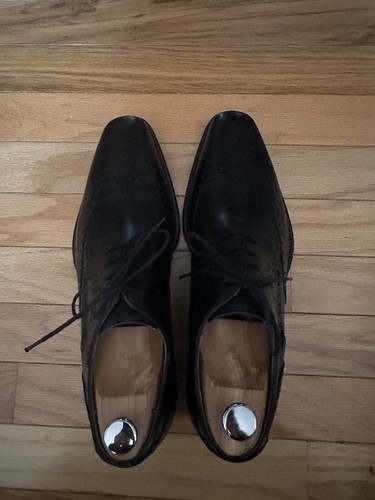 Magnanni Sergio Budapester Oxford schwarz Leder elegante Schuhe Herren Größe 8 M - Bild 2 von 6
