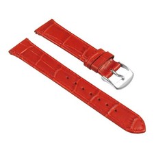 StrapsCo Women's Croc Crocodile Grain Embossed Padded Leather Watch Band Strap