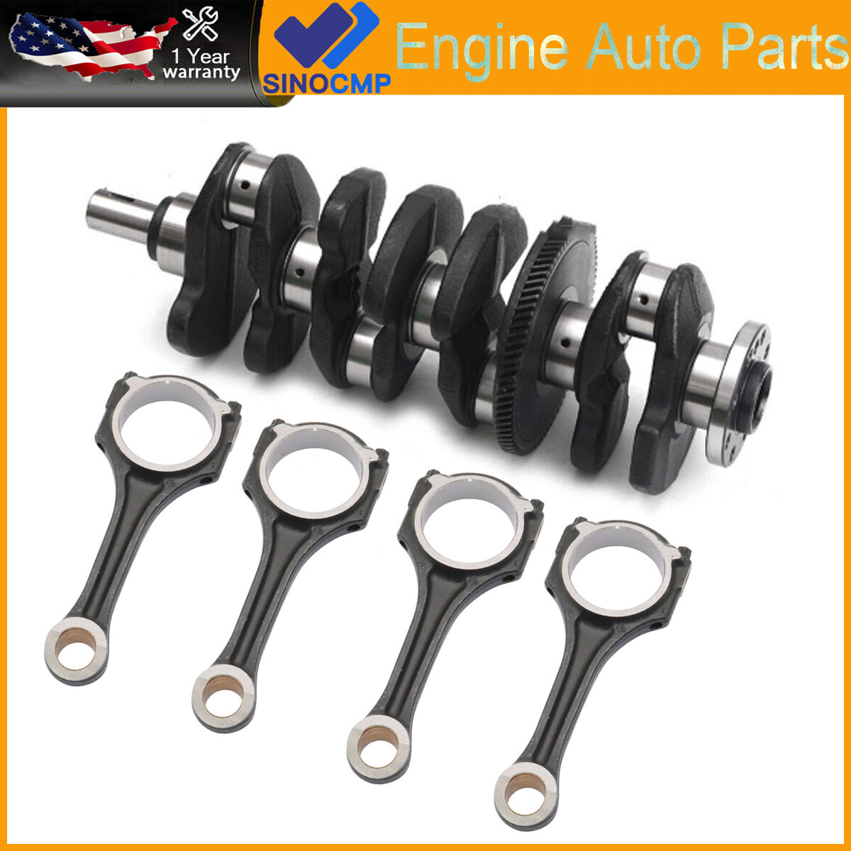 INGKAN M270 M274 Engine Connecting Rod 4Pcs Fits For Mercedes W205 W212 C300/ CLA250/ E300/ GLC300/ GLE350/ Metris/ SLC300/ SLK300 2.0L L4