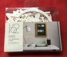 NEW Project 62 Letterboard Icons Plastic White Set of 40