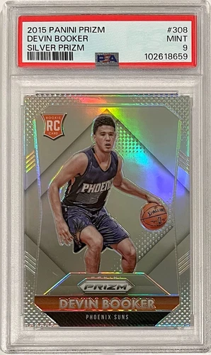 2015 Panini Prizm #308 Devin Booker Silver Prizm Rookie RC PSA 9 Mint