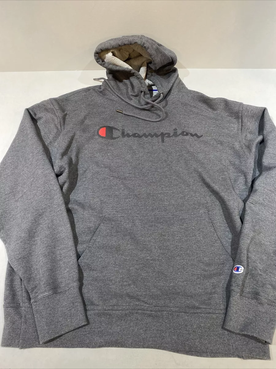 Champion Hoodie Sweatshirt Men s L Large Dark Gray Pullover eBay