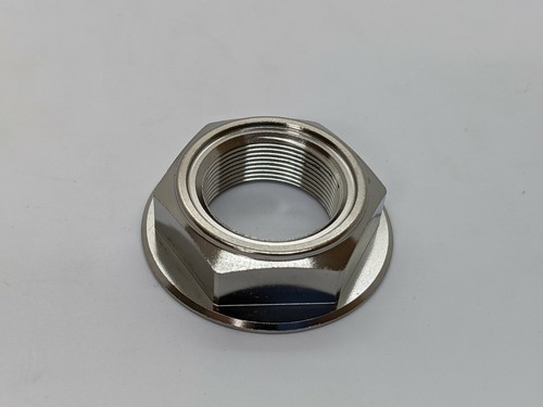 R6 Titanium Front Axle Nut Ti 17 onwards Hex Head Plain Drilled Race Spec - Picture 2 of 6