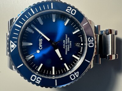 Oris Aquis Blue Men's Watch - 01 400 7763 4135-07 8 24 09PEB
