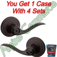 *4-Sets* Kwikset Tustin 730TNL Bedroom & Bathroom Lock Venetian Bronze 97300-818