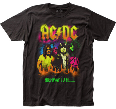Acdc Neon Klassisch Rock Heavy Metal Punk Band Herren Angepasst Trikot T ACDC62