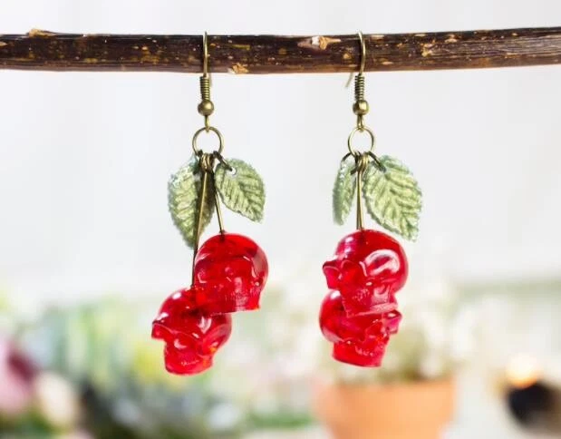 Cherry earrings ebay sale