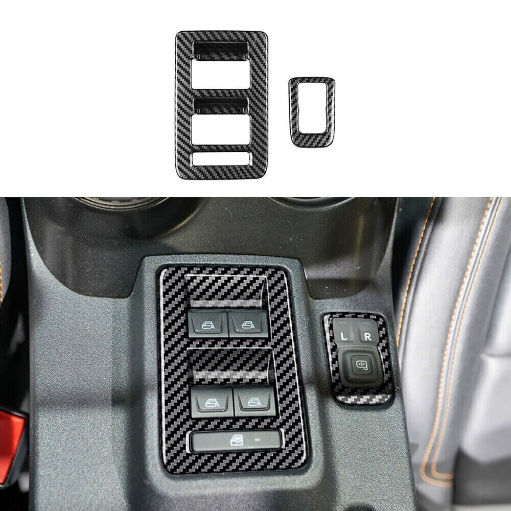 For Ford Bronco 2021 2022 2023Carbon Fiber Window Switch Cover Trim Accessories