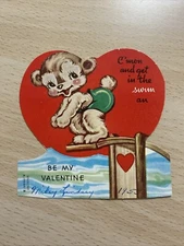 VTG Valentine- Bear in swim trunks Diving into water- get in the swim