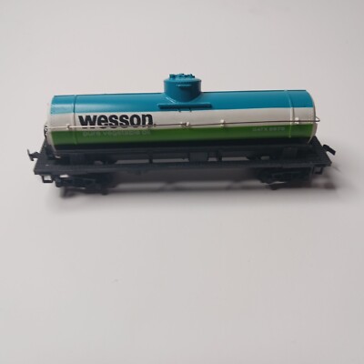 HO Scale "Wesson Oil" GATX 9876 40' Single Dome Freight Train Tanker ...