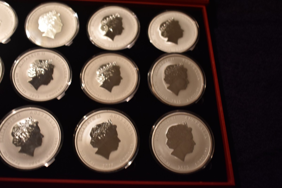オーストラリアン・ルナー・シルバーコインセット 2019年 2008-2019 Australia Lunar Series II Colored 2oz .999 - .9999