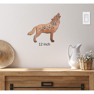 Wolf Metal Wall Art, Timber Wolf, Howling Wolf, Rust Finish, Handmade in the USA