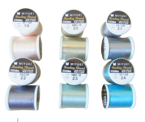 Hilo de cuentas de joyería de nailon Miyuki 330dtex talla B 50 m carrete, bobina de 1 55 yardas - Imagen 27 de 29