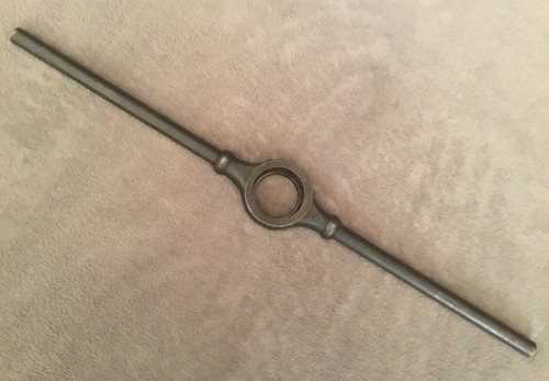 Vintage Cleveland #7 Die Wrench, 2-1/2” Diameter, Cast Iron Head, 29” OAL USA