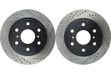Rear PAIR Stoptech Disc Brake Rotor for 2007-2013 Chevrolet Avalanche (43566)
