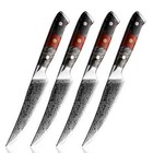 Inferuno 4-Piece Steak Knife Set – 67-Layer AUS-10 Damascus Steel
