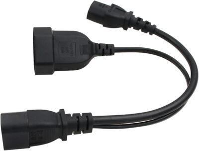UPS PDU Power Cord Y Splitter Extension IEC320 C14 C13 CEE7/1 10A for Computer
