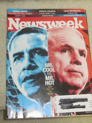 Newsweek Magazine- October 6,2008-Obama/McCain cover