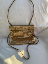 Another Y  S Original Gold Mesh Sparkling Shoulder Strap Bag Purse