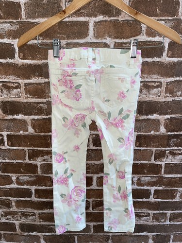 BABYGAP BABY GAP GIRLS 5 YEARS FLORAL MINI SKINNY JEANS FLOWER PANTS JEANS - Picture 2 of 2