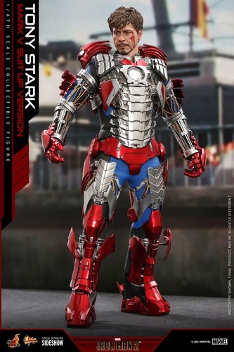 Hot Toys Iron Man Mark V MMS599 Tony Stark Suit up Version 1/6 Figure - Picture 6 of 17
