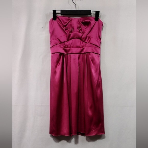 Karen Millen Strapless Evening Gown Womens 6 Pink Barbiecore Retro Romantic